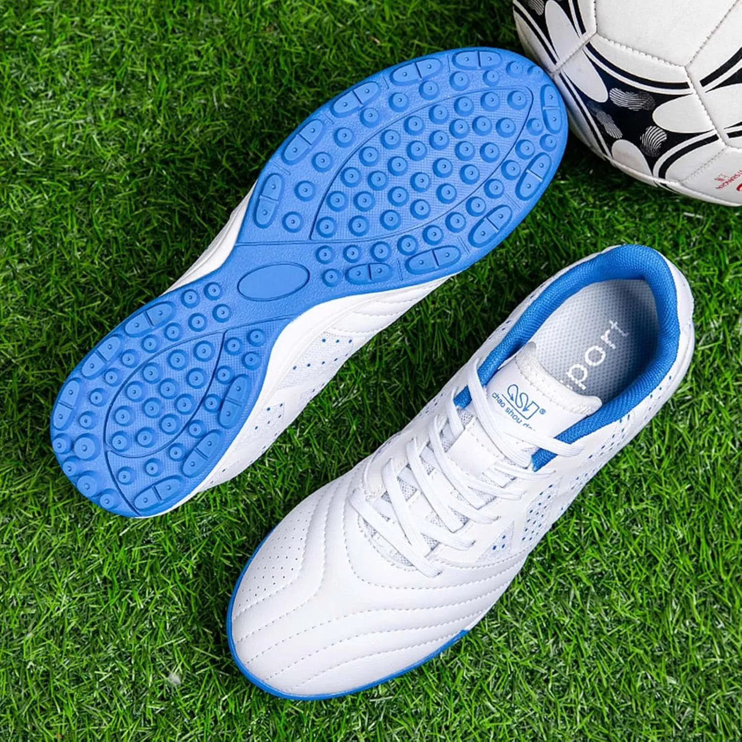 Eliogn Mens Soccer Shoes Boys Girls Turf Ground Athletic Football Shoes Youth Turf Soccer Shoes