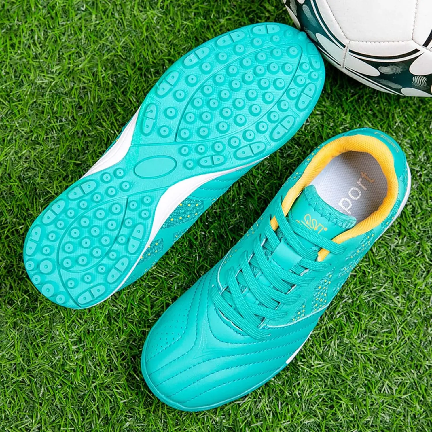 Eliogn Mens Soccer Shoes Boys Girls Turf Ground Athletic Football Shoes Youth Turf Soccer Shoes