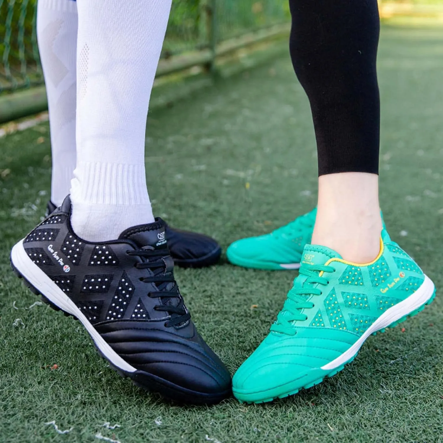 Eliogn Mens Soccer Shoes Boys Girls Turf Ground Athletic Football Shoes Youth Turf Soccer Shoes
