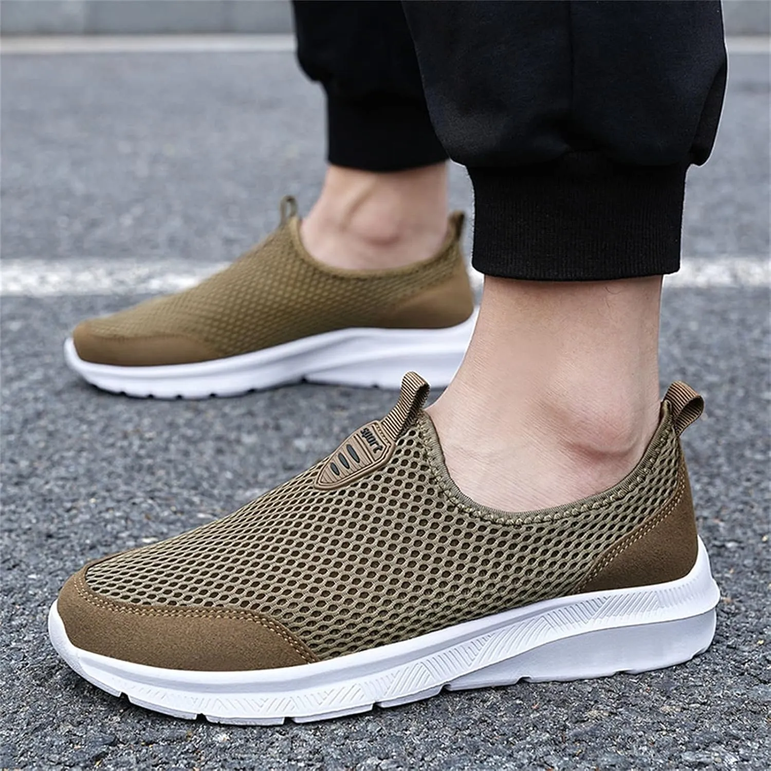 Fashion Summer Men Breathable Mesh Shallow Lace Up Casual Shoes Sneaker Odor Eliminator for Men's Sneaker