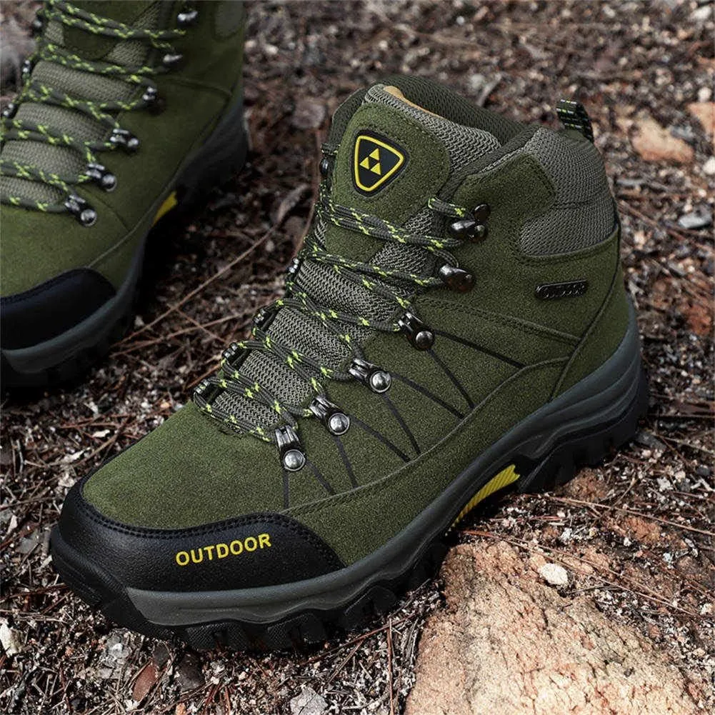 GEXECEUSS Hiking Boots for Men Breathable Non-Slip Casual Low-Top Sneakers for Trailing Trekking Outdoor Leather Walking Shoes
