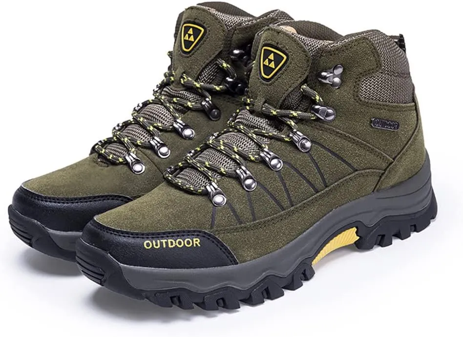 GEXECEUSS Hiking Boots for Men Breathable Non-Slip Casual Low-Top Sneakers for Trailing Trekking Outdoor Leather Walking Shoes