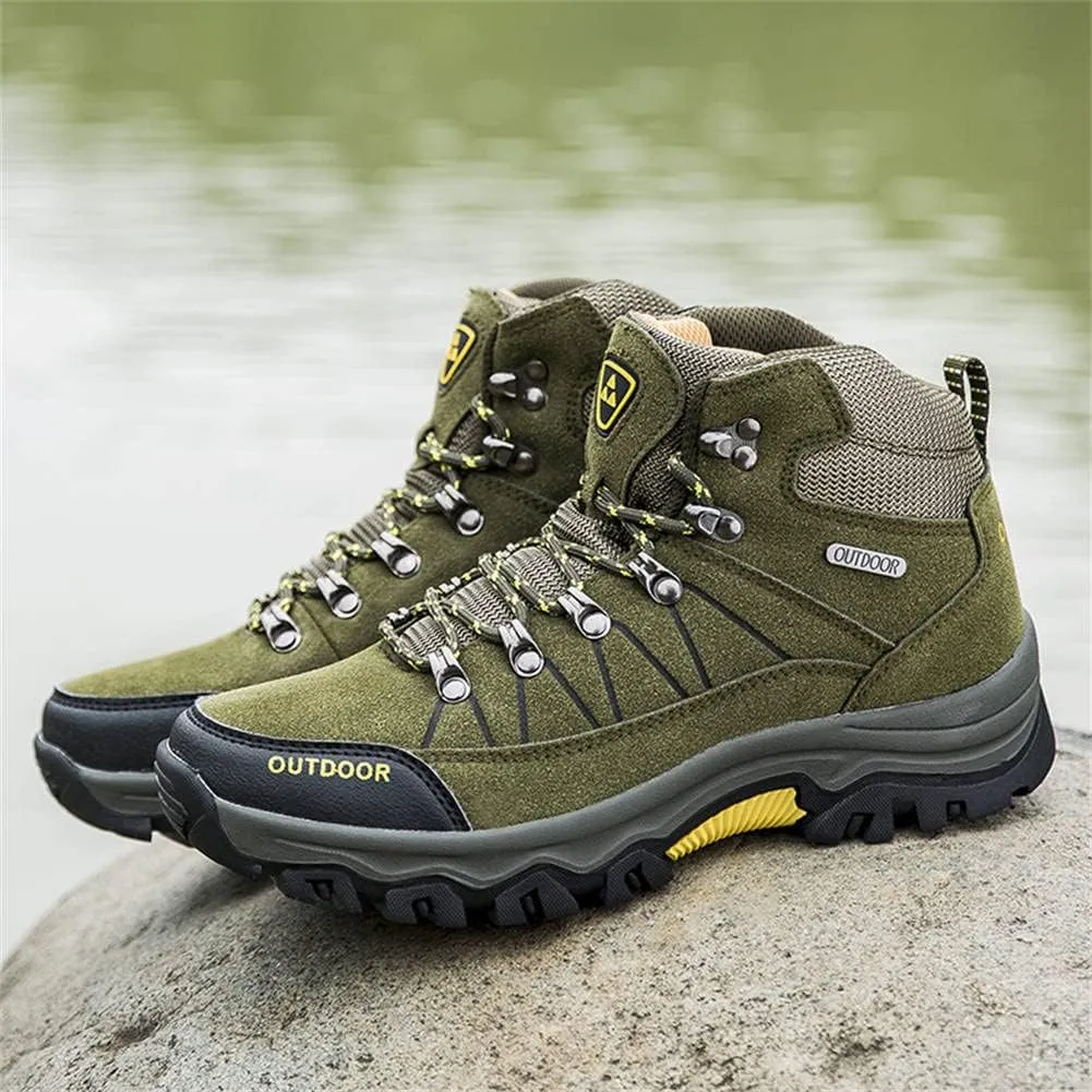 GEXECEUSS Hiking Boots for Men Breathable Non-Slip Casual Low-Top Sneakers for Trailing Trekking Outdoor Leather Walking Shoes