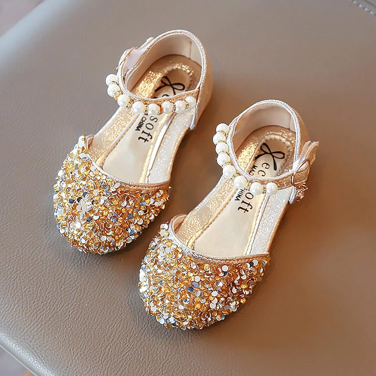 Girls Black Dress Shoes,Girls Shoes Sandals Kids Baby Crystal Bowknot Bling Infant Pearl Princess Shoes Dress Shoes