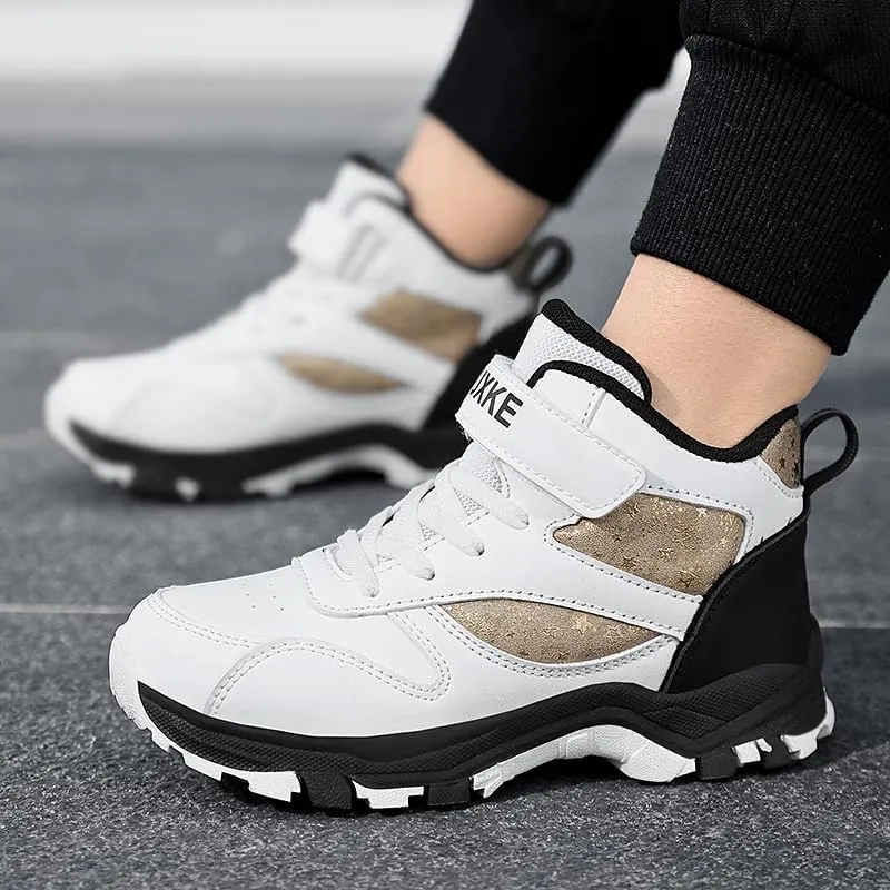 Girls Boys Basketball Shoes Kids Fashion Breathable Comfortable Sneakers Non Slip Leather Outdoor Sport Shoe