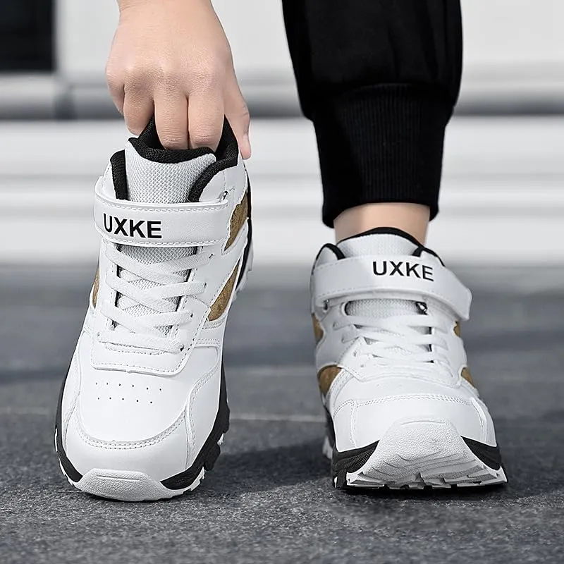 Girls Boys Basketball Shoes Kids Fashion Breathable Comfortable Sneakers Non Slip Leather Outdoor Sport Shoe