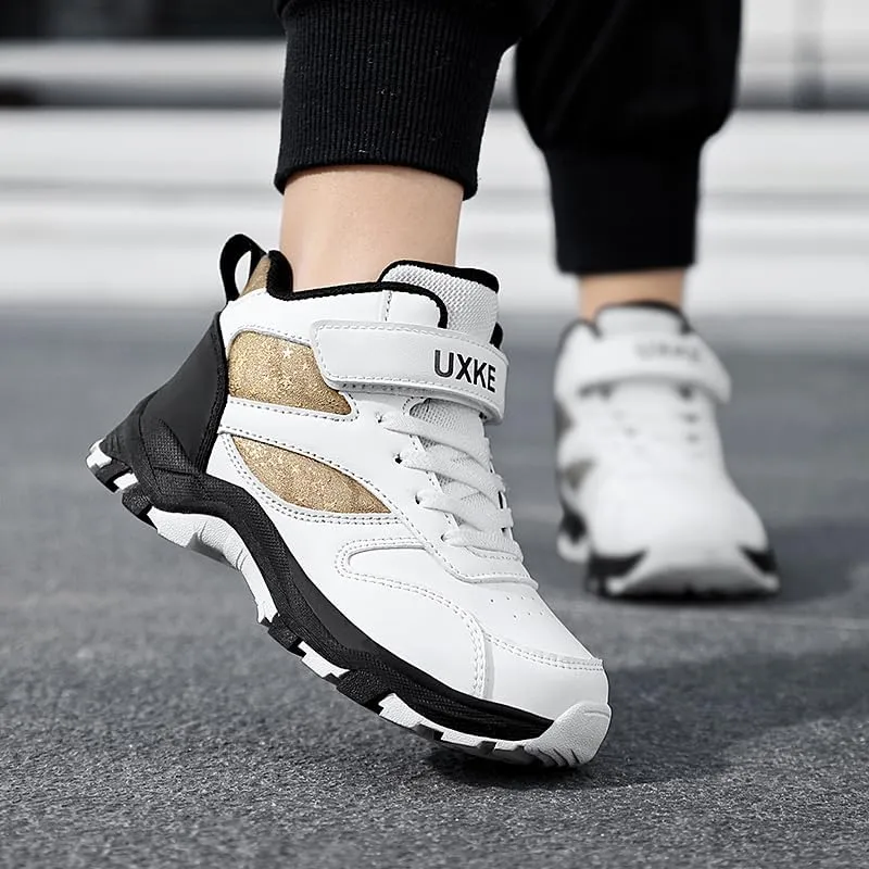 Girls Boys Basketball Shoes Kids Fashion Breathable Comfortable Sneakers Non Slip Leather Outdoor Sport Shoe