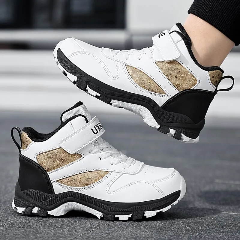 Girls Boys Basketball Shoes Kids Fashion Breathable Comfortable Sneakers Non Slip Leather Outdoor Sport Shoe