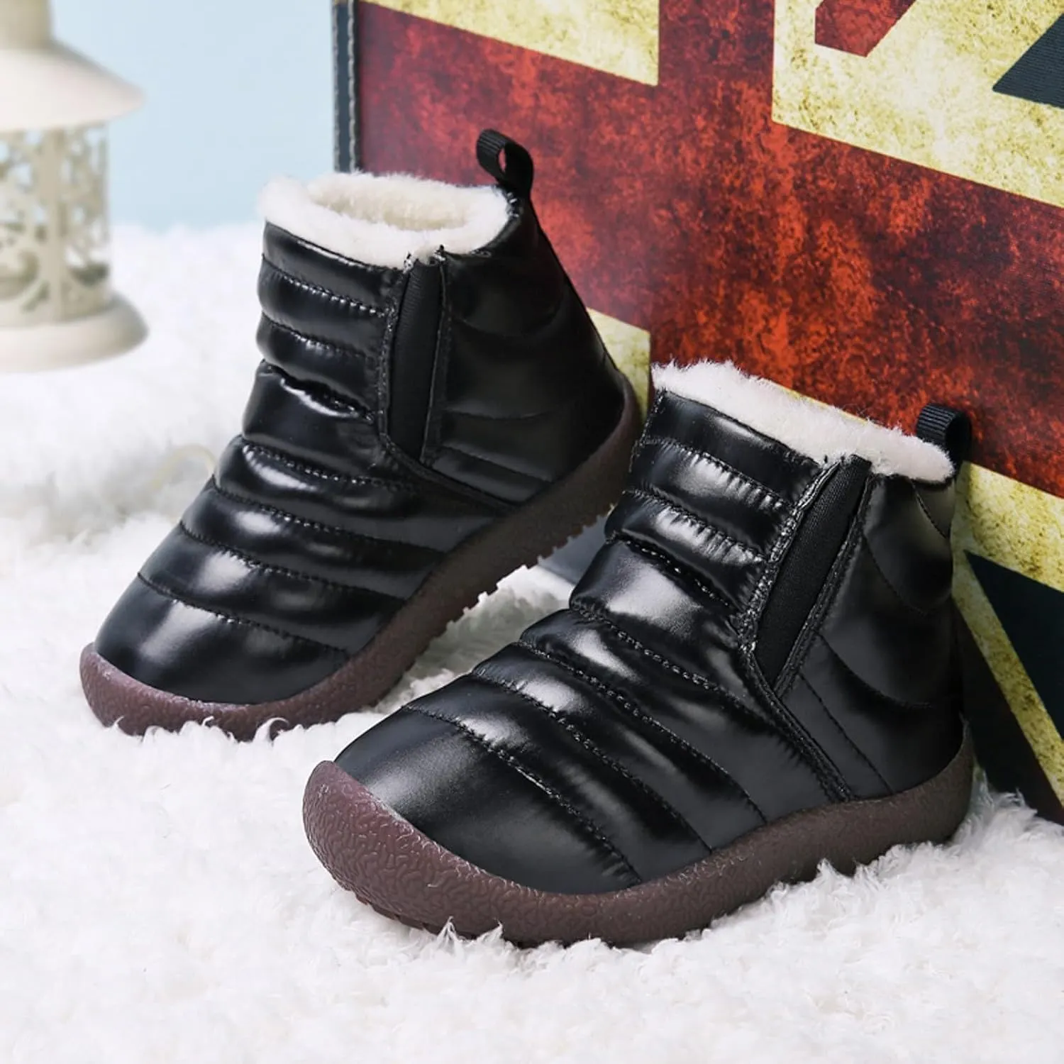 Girls' Boys' Snow Boots Winter Boots Cozy Fleece Snow Boots Warm Shoes Outdoor Short Booties Winter Snow Boot