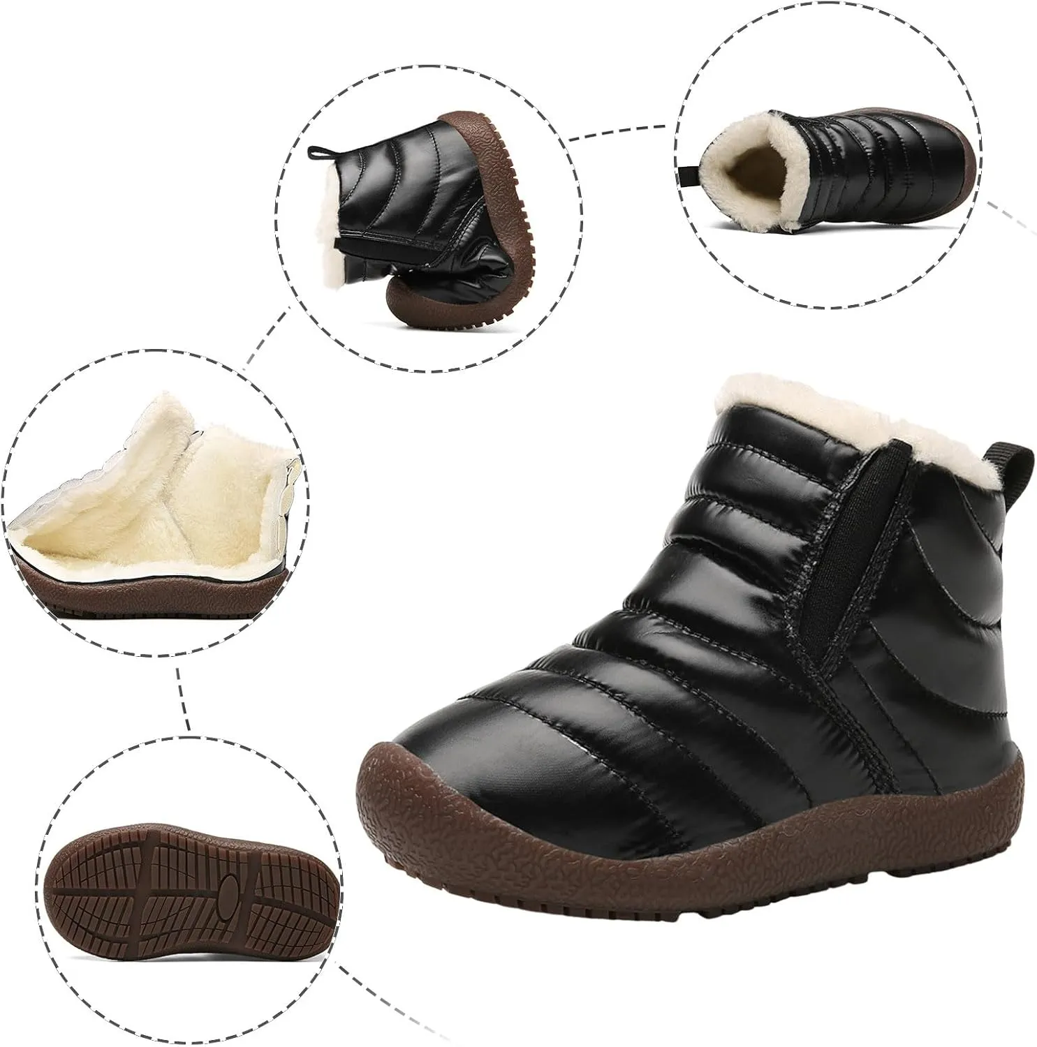 Girls' Boys' Snow Boots Winter Boots Cozy Fleece Snow Boots Warm Shoes Outdoor Short Booties Winter Snow Boot