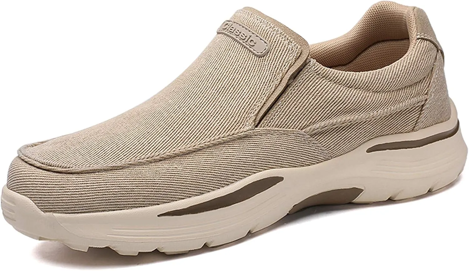 GOSPT Men's Slip on Canvas Shoes Comfortable Casual Loafers Driving Moccasins