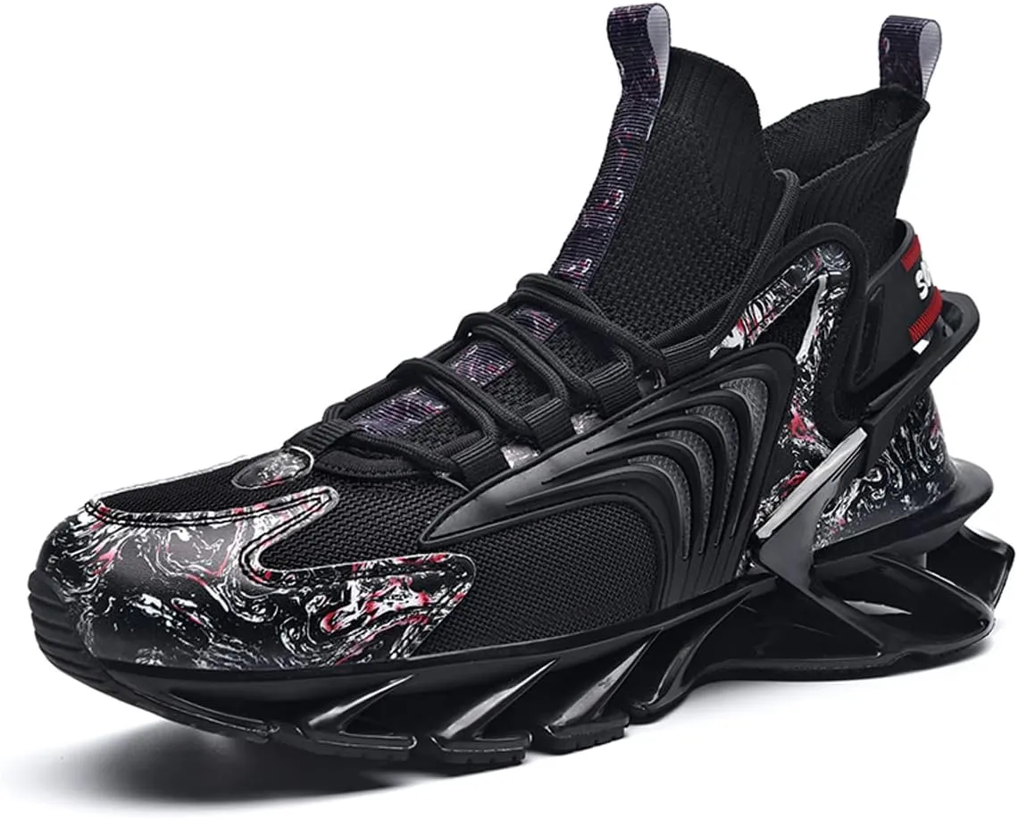 GSIGUL Mens Running Shoes Sports Athletic Fashion Sneakers Lightweight Breathable Mesh Tennis Walking Shoes