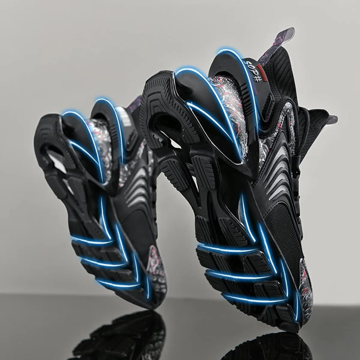 GSIGUL Mens Running Shoes Sports Athletic Fashion Sneakers Lightweight Breathable Mesh Tennis Walking Shoes
