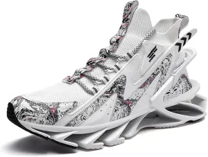 GSIGUL Mens Running Shoes Sports Athletic Fashion Sneakers Lightweight Breathable Mesh Tennis Walking Shoes