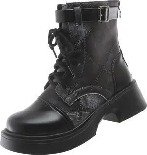 Heel Boots For Women Lace Up Hiking Boots Women Waterproof Non Slip Walking Boots Womens Boots Mid Calf