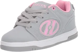 HEELYS Girl's Voyager Tennis Shoe, Grey/Light Pink, 7 Big Kid