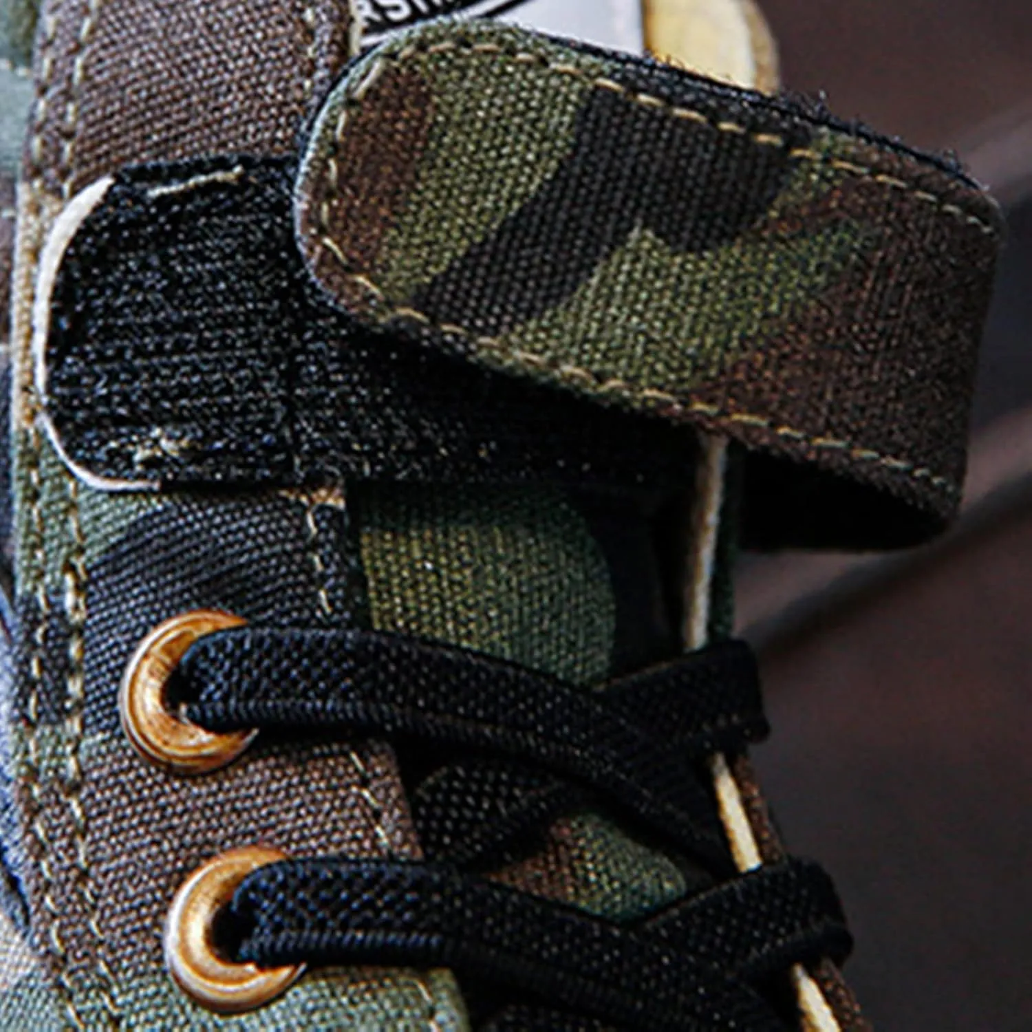 Julymens Unisex Kids High Top Canvas Shoes Camouflage Hook&Loop Casual Sneakers