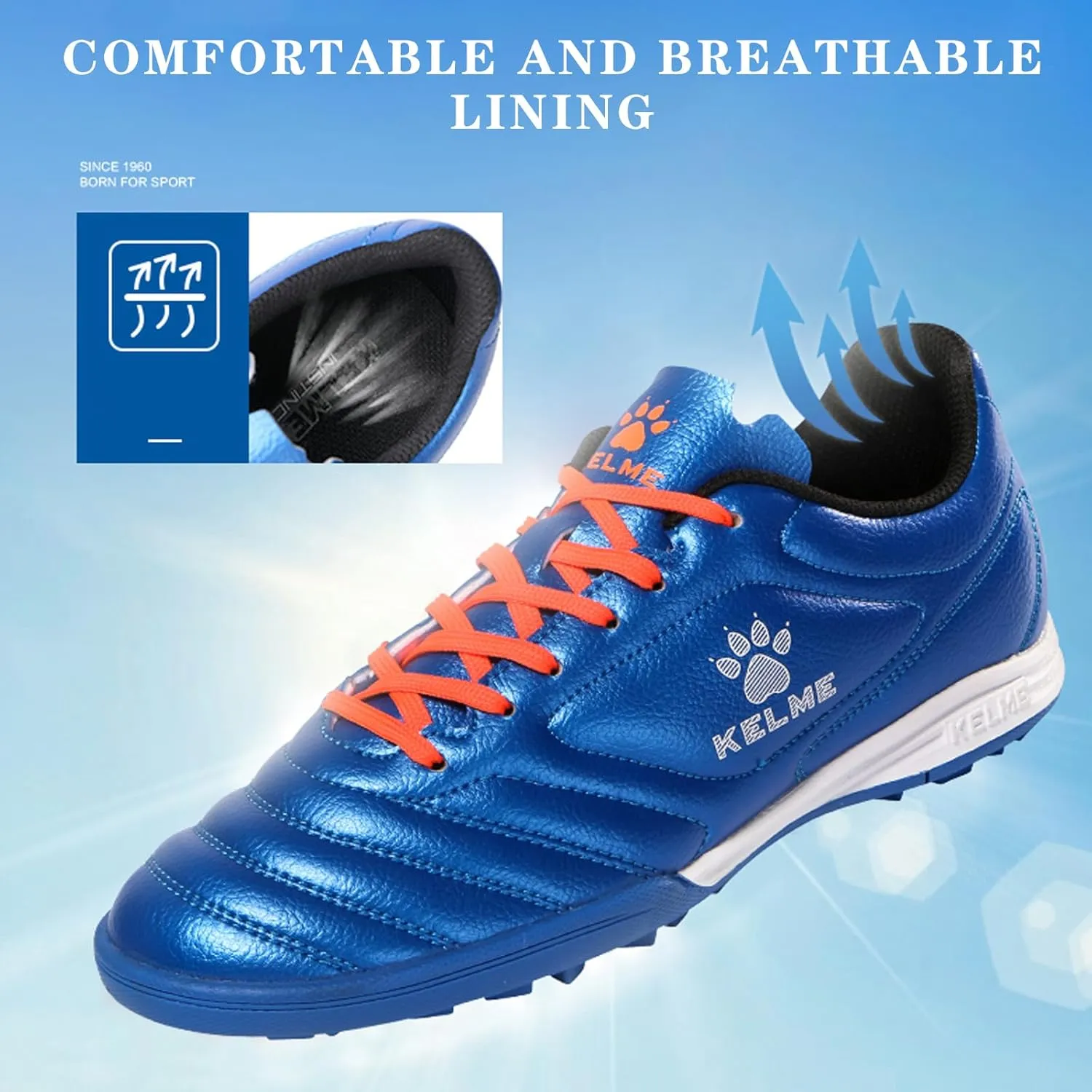 KELME Boys Soccer Cleats Kids Indoor Football Trainning Shoes Athletic Girl Wide Turf Outdoor Shoes