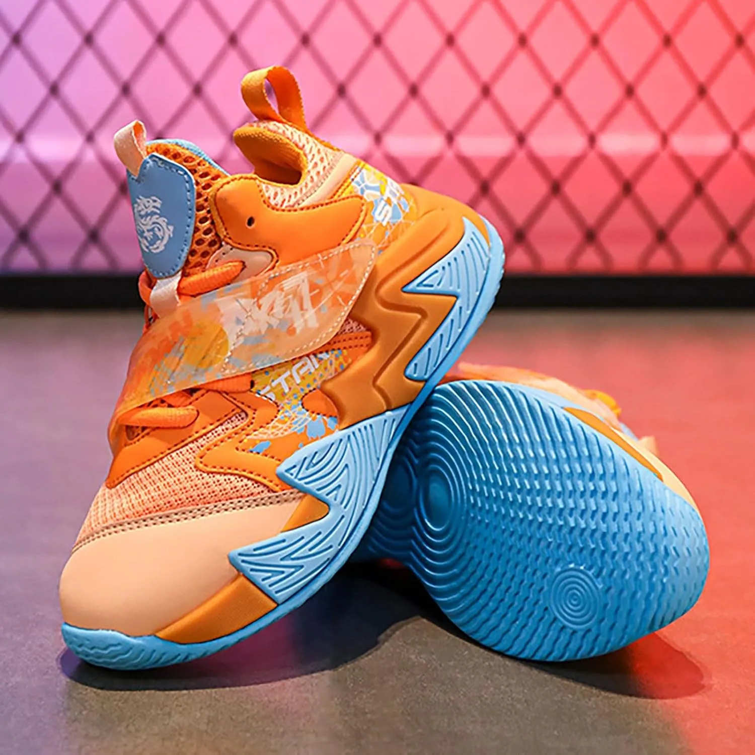 Kids Basketball Shoes Boys Girls Lightweight Breathable Sports Sneakers Outdoor School Trainers for Big Kids Youth