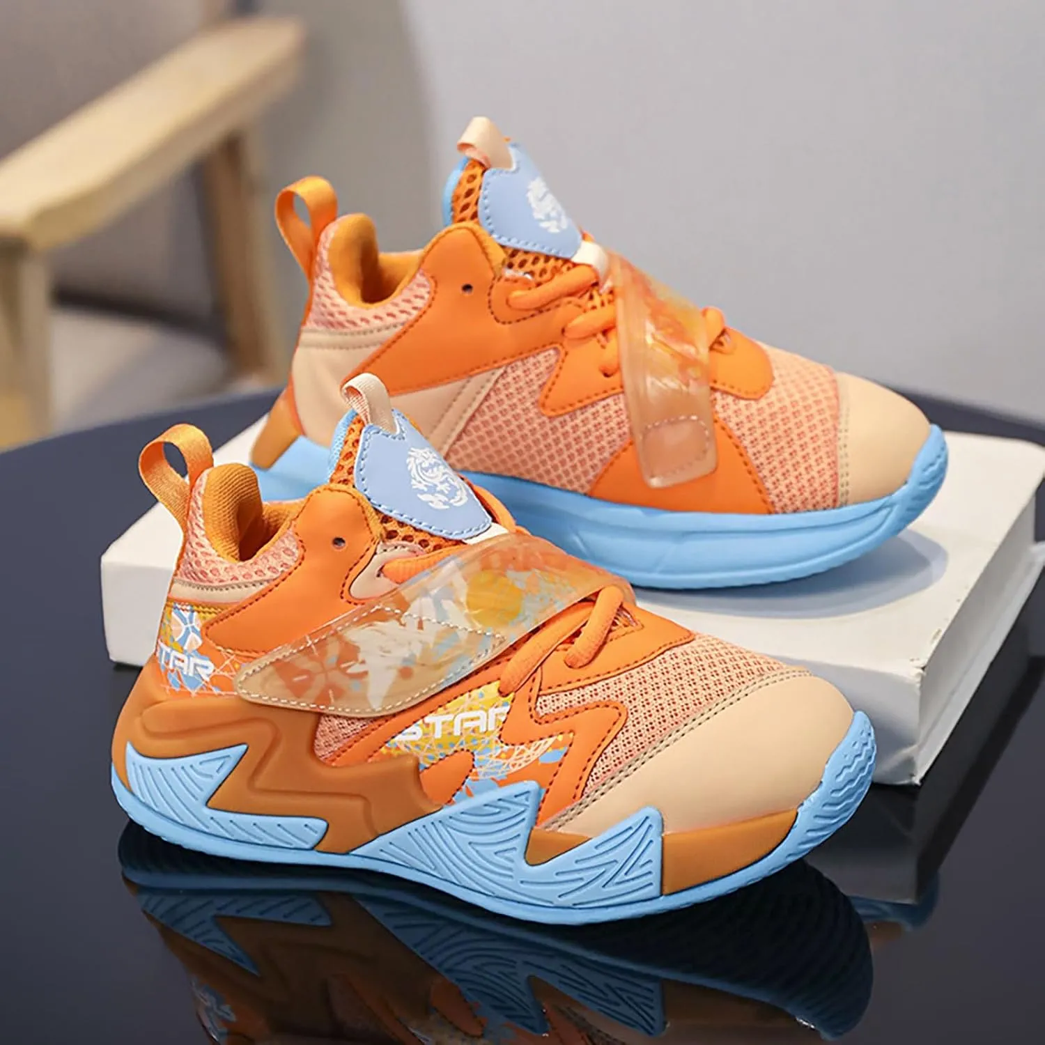 Kids Basketball Shoes Boys Girls Lightweight Breathable Sports Sneakers Outdoor School Trainers for Big Kids Youth