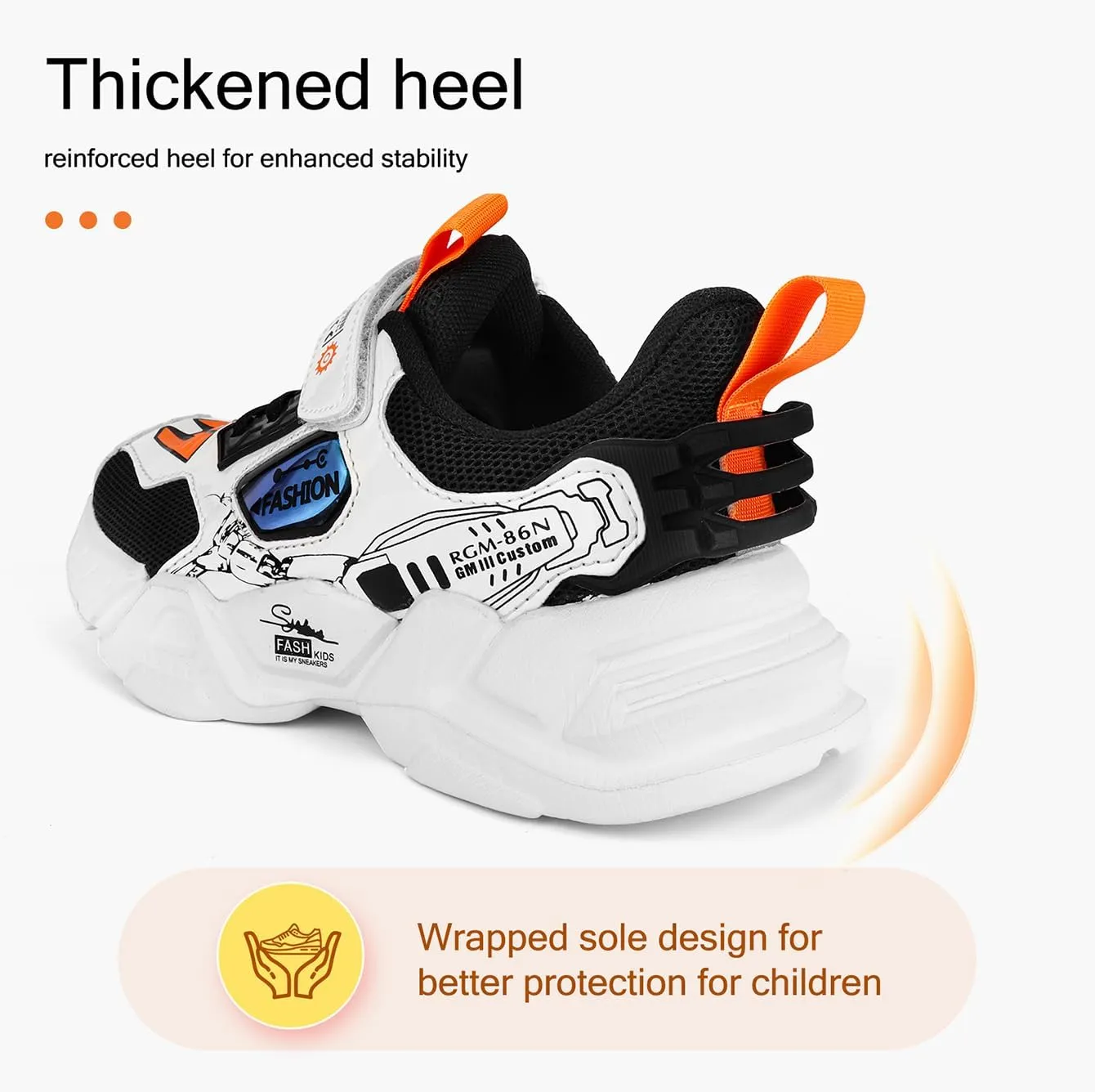 Kids Boys Sports Shoes Casual Shoes Mesh Breathable Trend Fashion Children's Basketball Shoes Sports Running Shoes