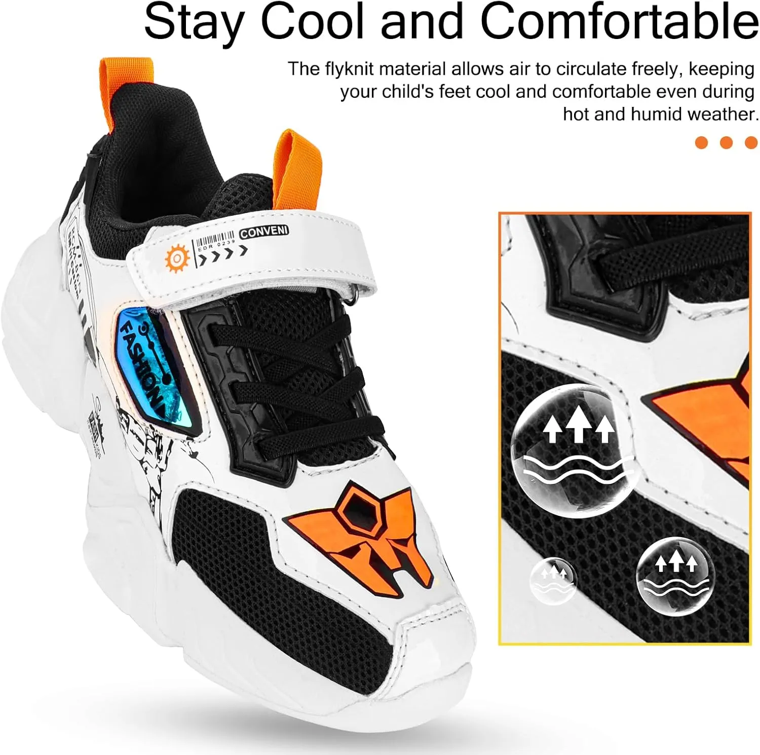 Kids Boys Sports Shoes Casual Shoes Mesh Breathable Trend Fashion Children's Basketball Shoes Sports Running Shoes