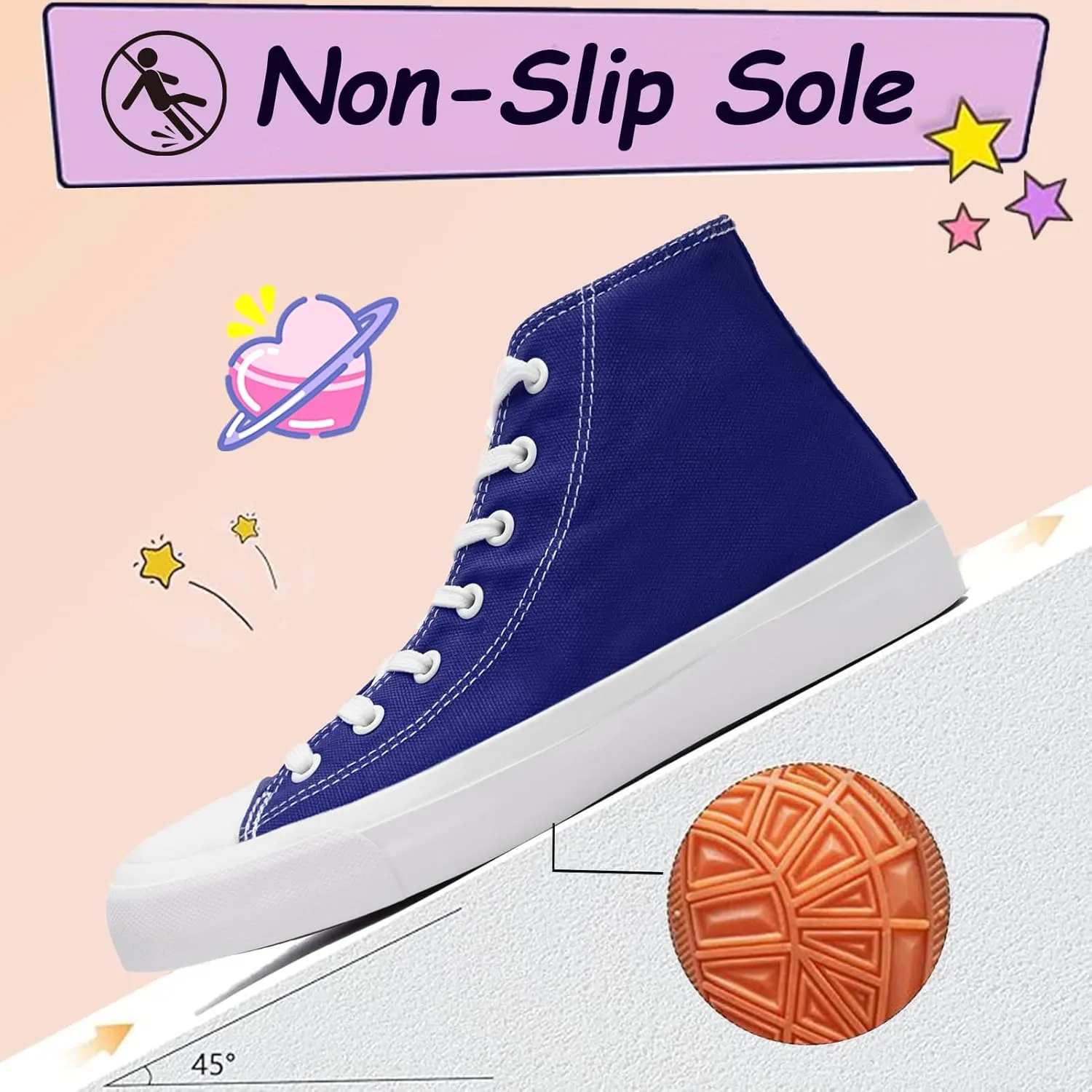 Kids Canvas Sneakers for Girls Boys High Top Canvas Fashion Shoes Comfortable Classic Casual Lace up Walking Running Shoes