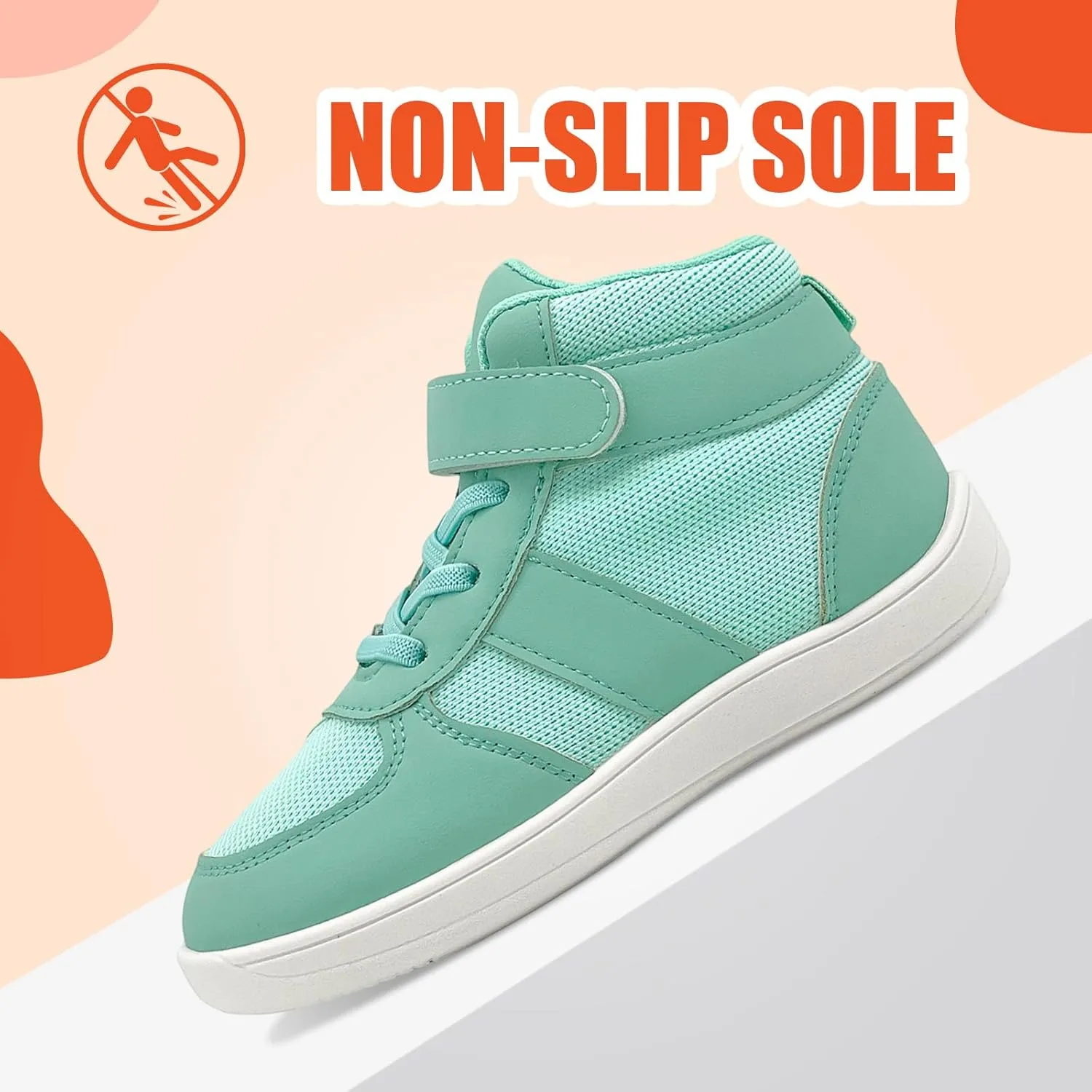 Kids High Top Barefoot Shoes Boys Girls Wrestling Shoes Anti-Skid Adventure Hiking Boots