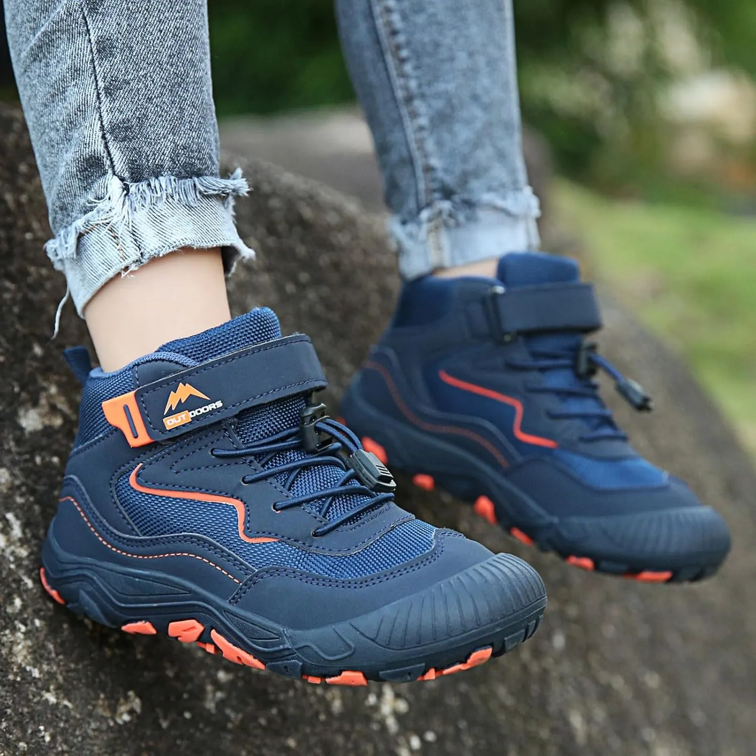 Kids Shoes Boys Girls High Top Sneaker Lace-Up Walking Causal Tennis Shoes Hiking Outdoor Ankle Booties Little/Big Kid