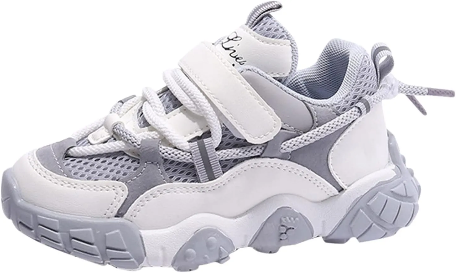 Kids Sneakers Boys Girls Lace-up Tennis Shoes Unisex-Child Lightweight Breathable Walking Running Tennie Shoes