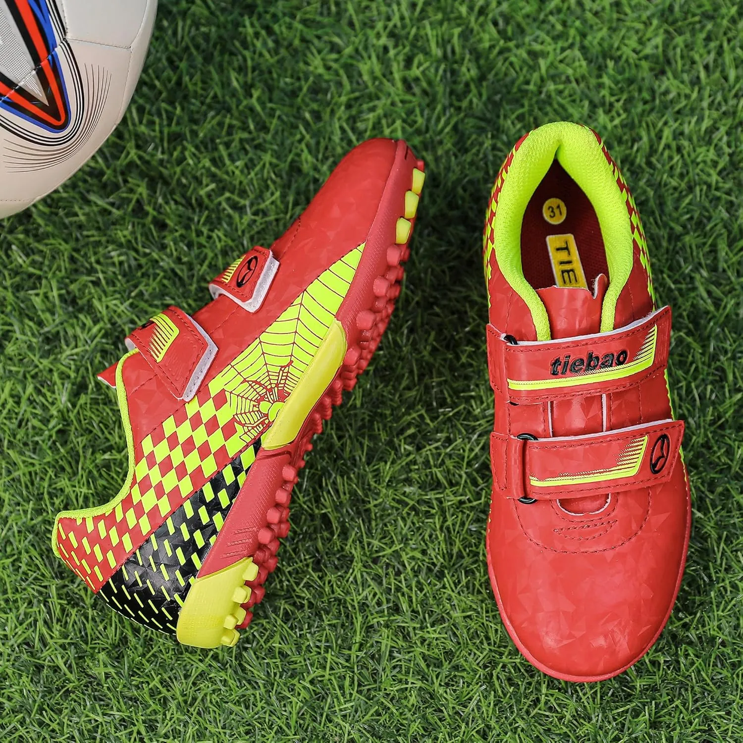 Kids Soccer Cleats Turf Outdoor Indoor TF Soccer Shoes Little Big Boys Girls