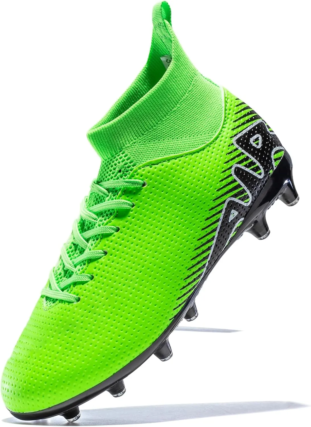 Kids Soccer Shoes-Firm Ground Soccer Cleats Boys Girls Athletic Outdoor Indoor