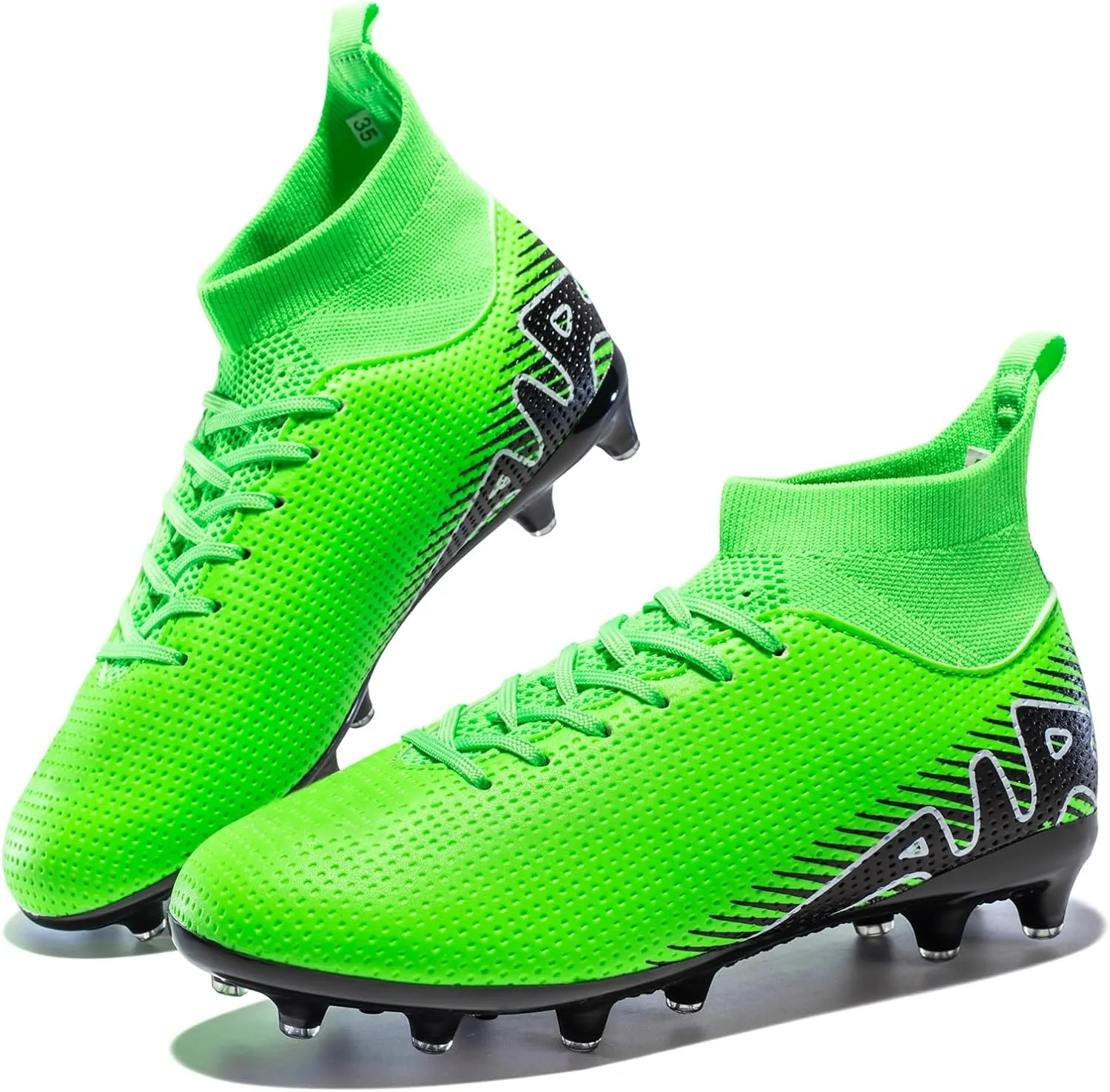 Kids Soccer Shoes-Firm Ground Soccer Cleats Boys Girls Athletic Outdoor Indoor