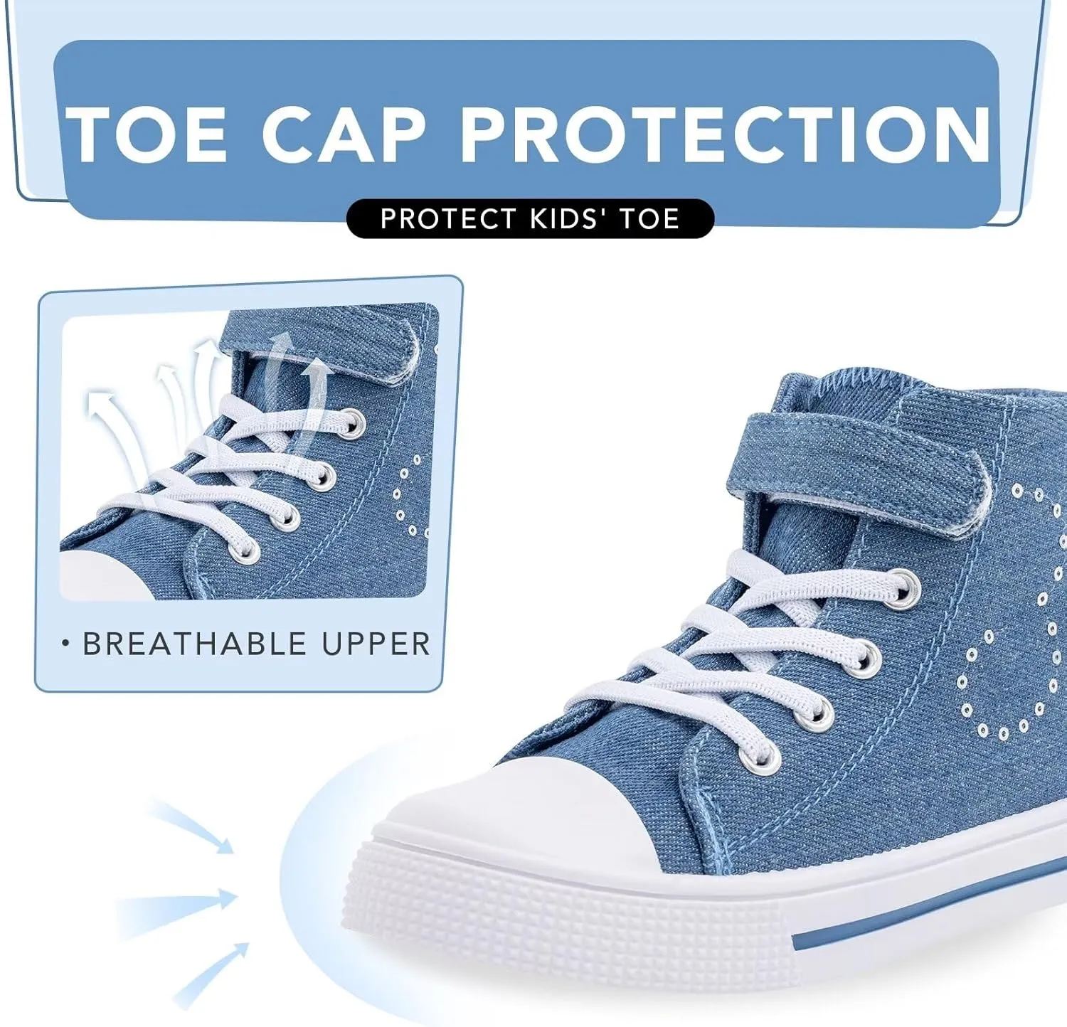 Kids Toddler Sneakers Girls Boys High Top Canvas Shoes Unisex-Child Casual Shoes