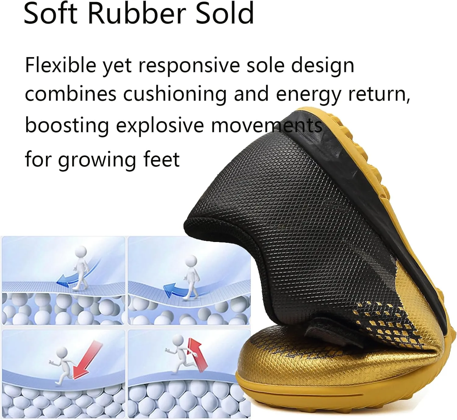 Kids Turf Soccer Shoes Boys Girls Youth Indoor Outdoor Soccer Cleats Football Shoes (Toddler/Little Kid/Big Kid)