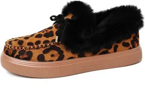 Ladmiple Boots For Women Ankle Booties Winter Snow Boots with Fur Lined Warm Slip On Comfortable Outdoor Walking Shoes