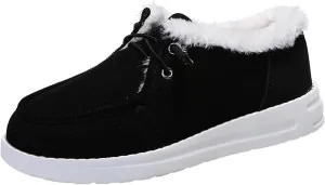 Ladmiple Winter Boots For Women With Fur Lined High-top Snow Boots Slip on Warm Comfortable Outdoor Ankle Booties Shoes