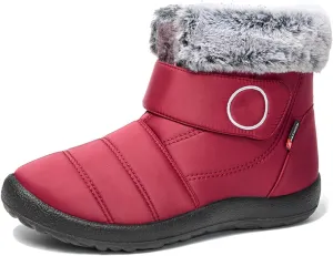 Lausiuoe Snow Boots For Women Waterproof Insulated Wide Width Winter Ankle Booties Warm Fur Lined Outdoor Walking Shoes