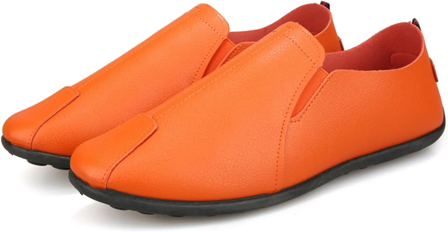 Leisure Men's Four Seasons Non Slip Flat Round Toe Breathable Slip On Lazy Leisure Shoes Mens Casual Shoes Running