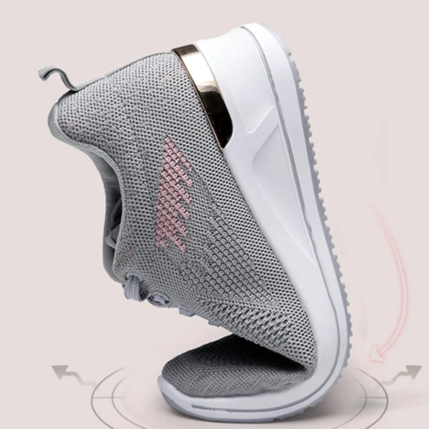 Leisure Shoes Outdoor Wedge Women Running Mesh Shoes Breathable Trainer Fitness Casual Sport Womens Shoes Walking