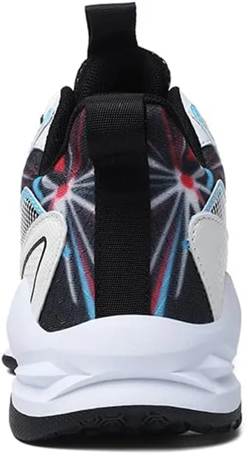 MAUGELY Leather Basketball Shoes Women's Men's Versatile Breathable Sports Running Shoes Student Practical Training Competition Sneakers