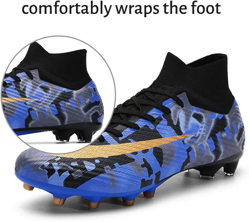 Maylrvjv Men's Soccer Cleats Football Shoes Comfortable Indoor and Outdoor Training Sports Sneakers
