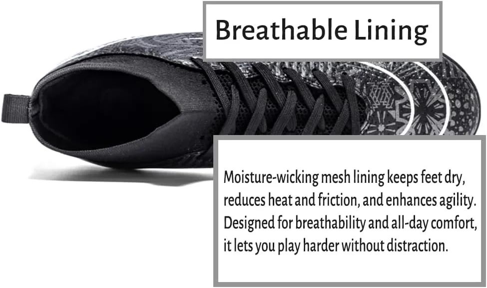 Maylrvjv Men's Soccer Cleats Football Shoes Comfortable Indoor and Outdoor Training Sports Sneakers
