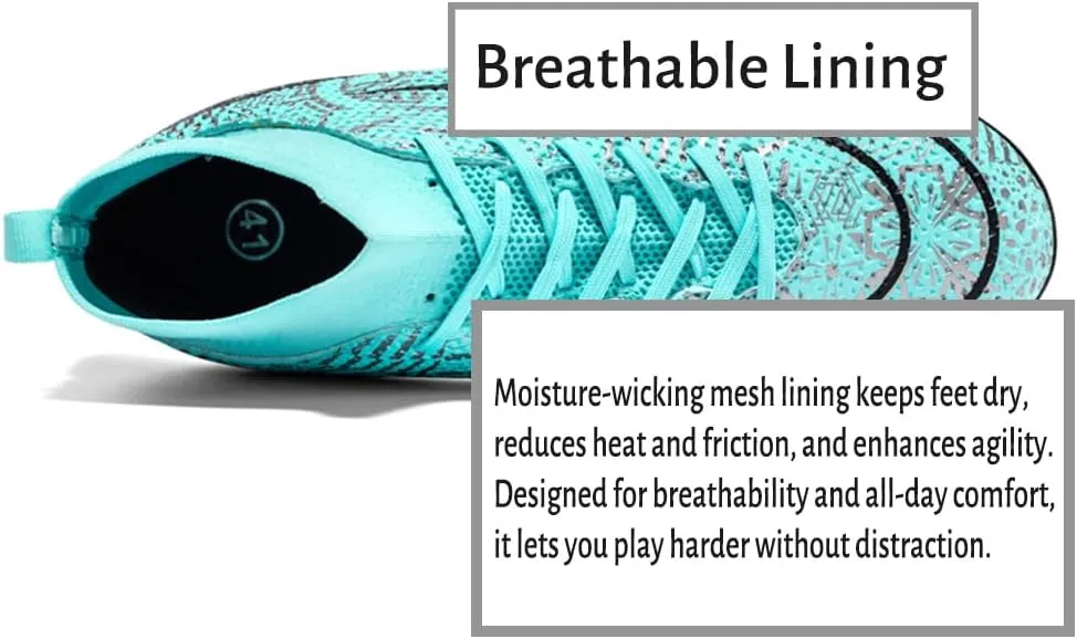 Maylrvjv Men's Soccer Cleats Football Shoes Comfortable Indoor and Outdoor Training Sports Sneakers