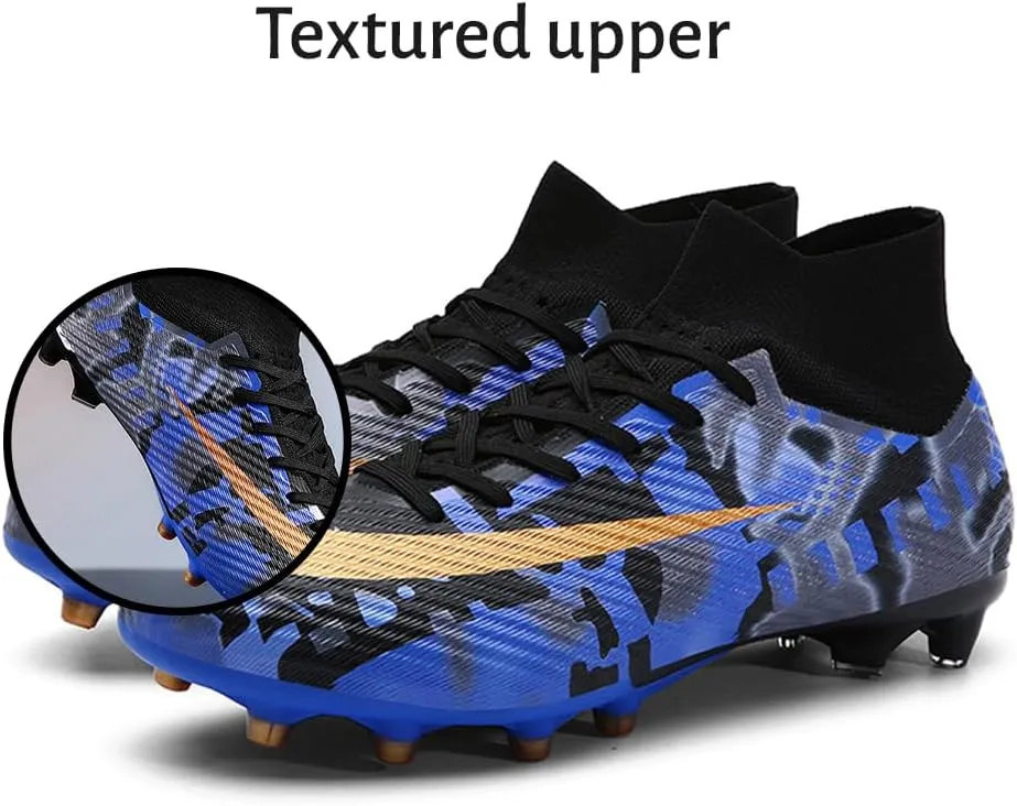 Maylrvjv Men's Soccer Cleats Football Shoes Comfortable Indoor and Outdoor Training Sports Sneakers