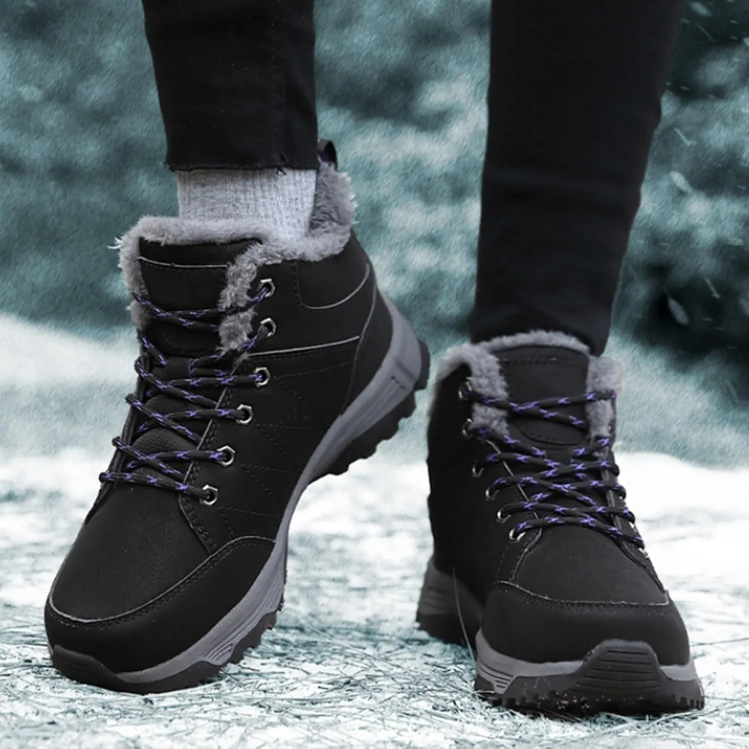 Men Work Boots Composite Toe Hiking Sneakers Ankle Booties Womens Working Shoes Non-Slip Platform Shoes Composite Toe Botas Hike Grounded Footwear