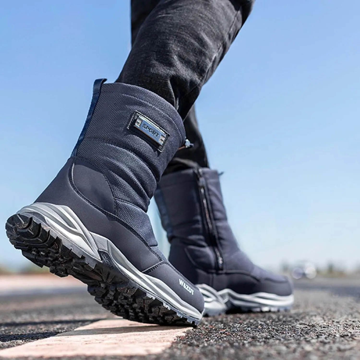 Men Work Boots Composite Toe Hiking Sneakers Ankle Ladies Women's Workout Shoes Soft Toe Platform Shoes Slip Resistant Safety Hike Grounded Footwear