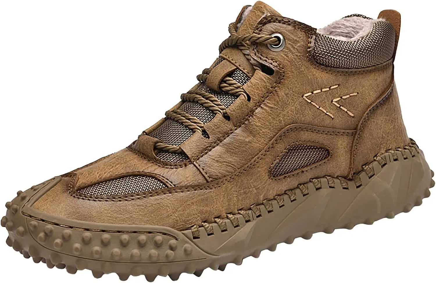 Men's Casual Chukka Boot Hiking Boots Snow Boots Single Shoes Sneakers Leather Boots Fleece Lined Warm Shoes