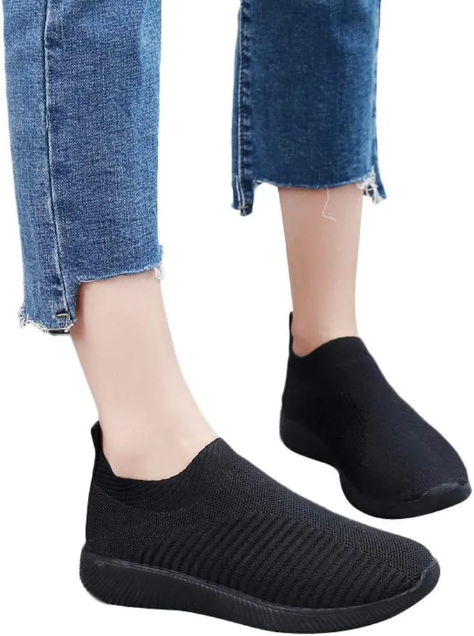 Mens Slip On Sneakers Slip On Shoes for Men Mens Casual Sneakers Lightweight Round Toe Flats Comfortable Womens Loafers Wide Width White Sneakers for Women