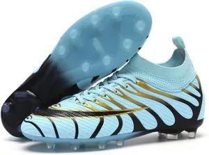 Men's Soccer Shoes High Top AG Cleats Outdoor Turf Athletic Professional Spikes Youth Boys Football Sneaker Unisex